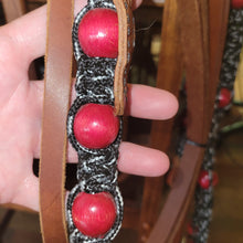 Load image into Gallery viewer, Custom Paracord and Bead Western Bridle by Re-Ride Horse Tack